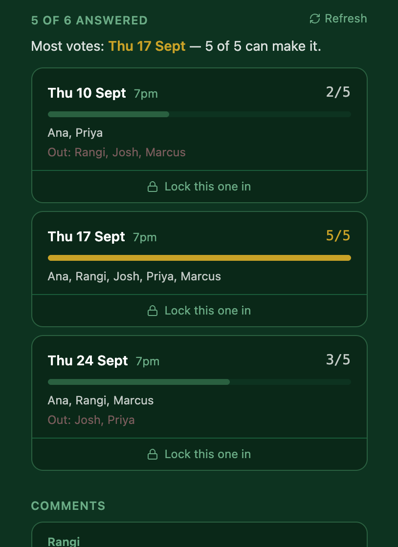 Poker Night Planner screenshot